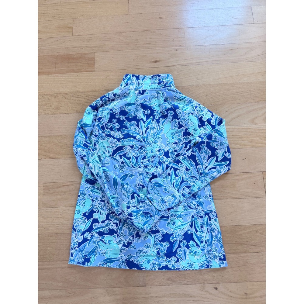 Lilly Pulitzer Skipper Popover Koala Me Maybe Blue Green Half Zip Sweatshirt S - Picture 7 of 7